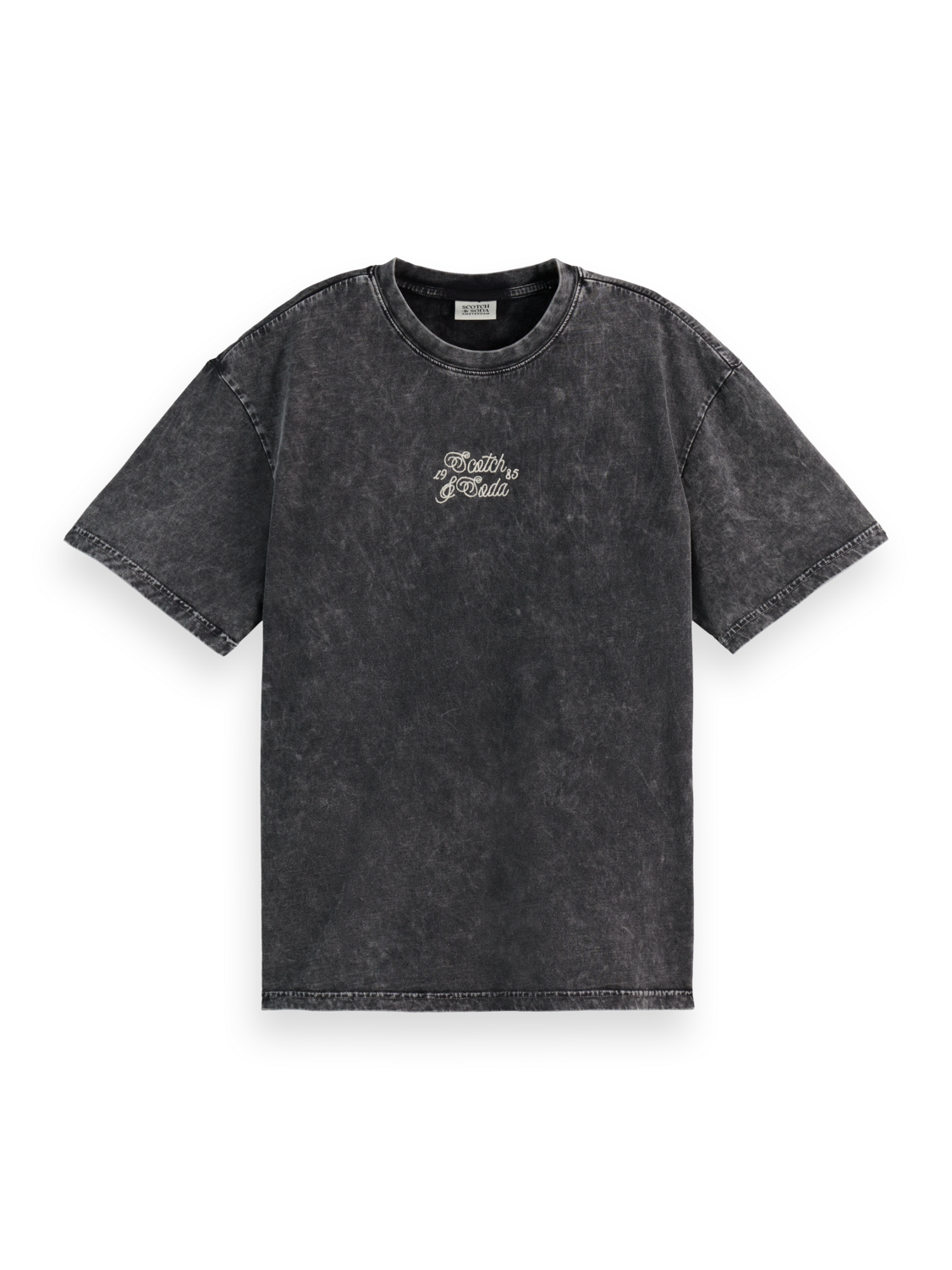 Maison Scotch - Washed Logo Tee - Black