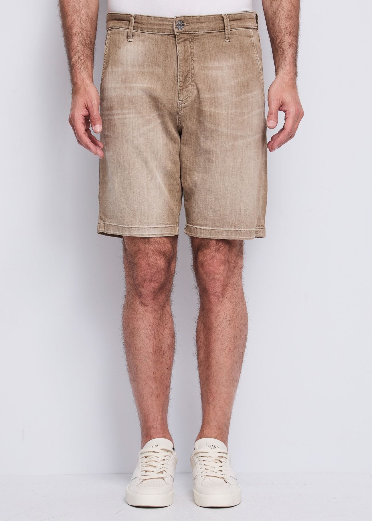 Gaudi - Pablo Denim Chino Short - Silver Mink