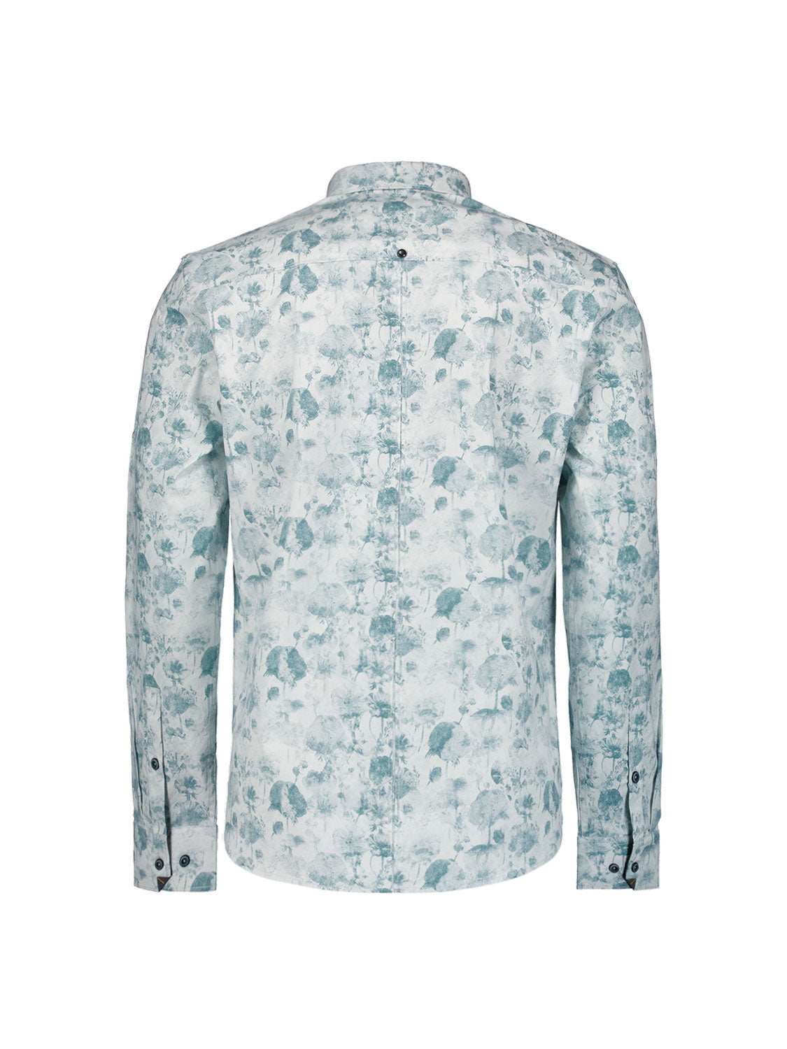 No Excess - Allover Printed Stretch Shirt - Chalk