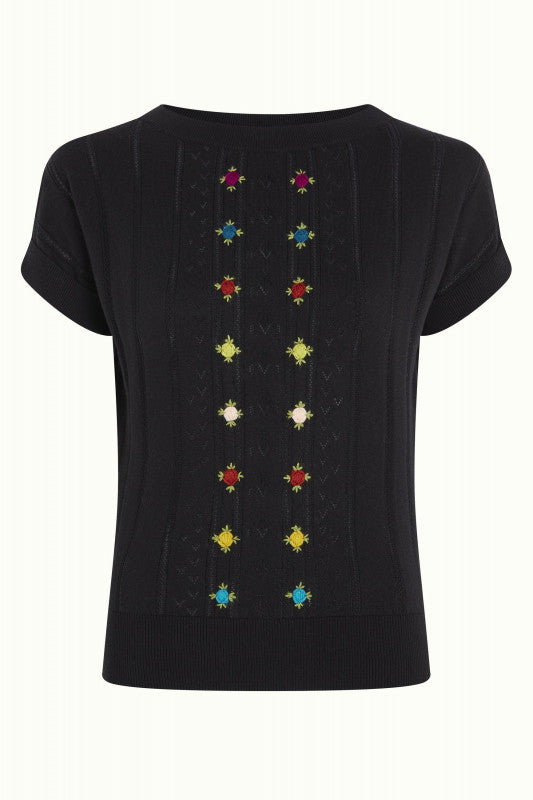 King Louie - Boatneck Top Orchid - Black
