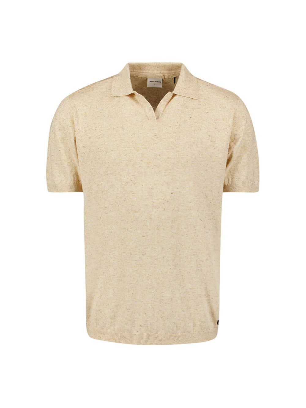 No Excess - Cotton Linen SS Polo - Sand