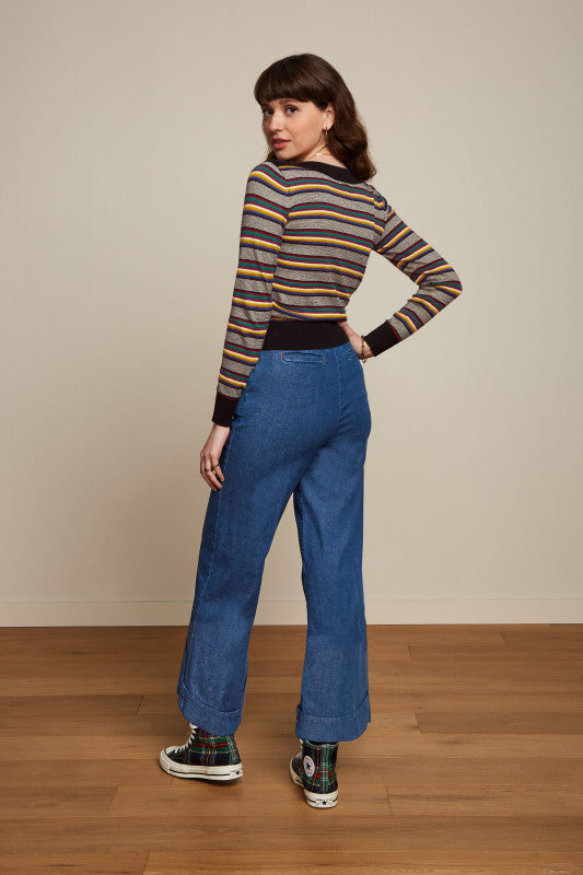 King Louie - Audrey Top Sixties Stripe - Black