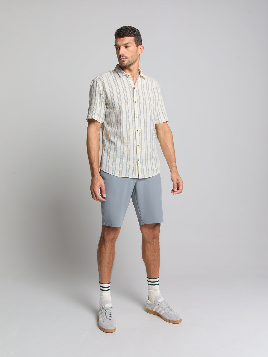 No Excess - Multi Weave SS Shirt - Off White