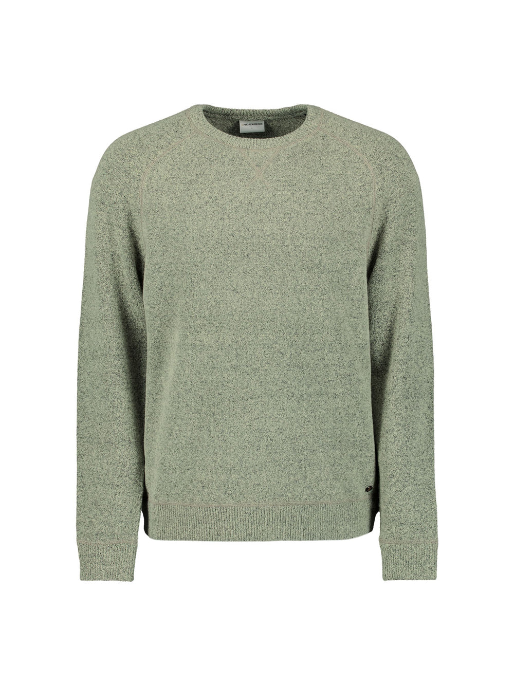 No Excess - Melange Crewneck Pullover - Light Moss
