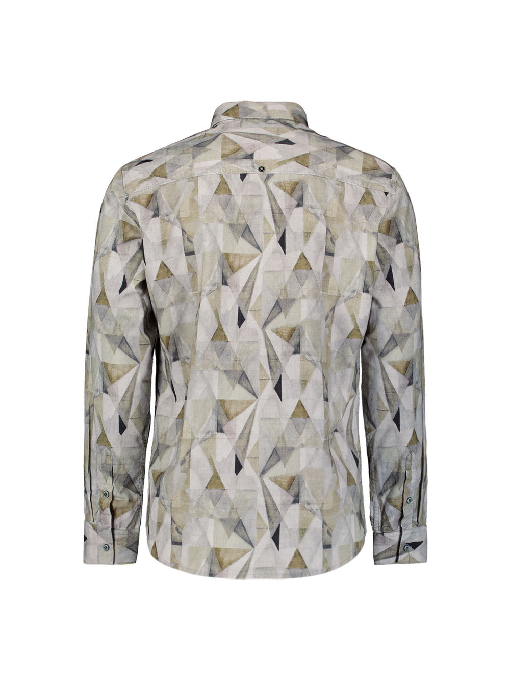 No Excess - Prism Print Cord LS Shirt - Light Moss