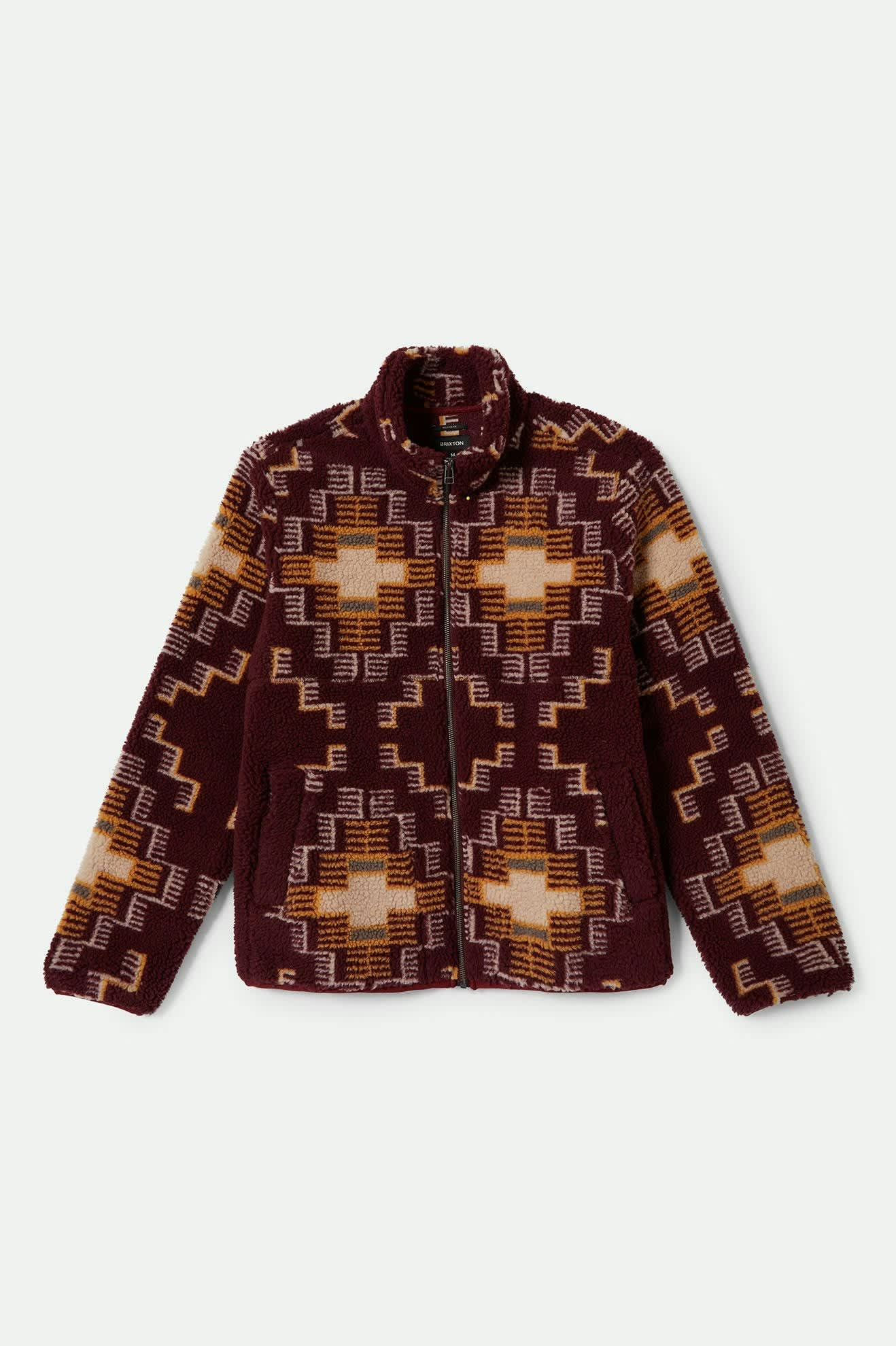 Brixton - Arctic LS Fleece Mock Neck Jacket - Light Cabernet
