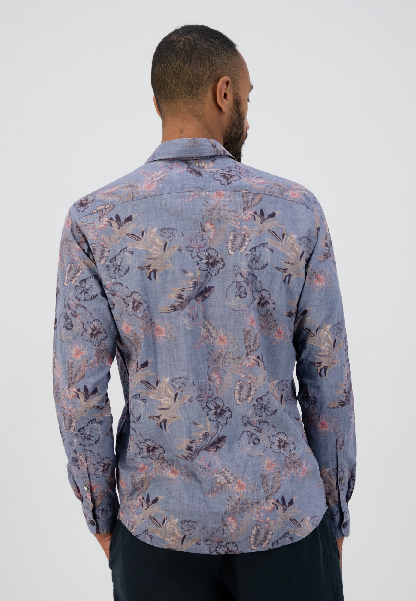 Dstrezzed - Octagon Flower Voile Shirt - Moonlight Blue