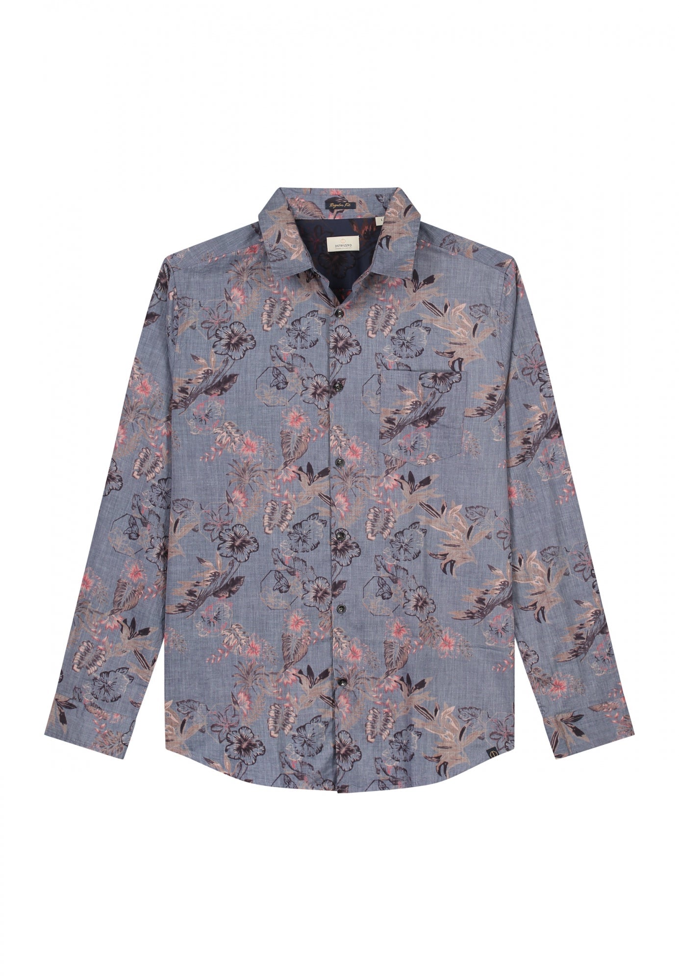 Dstrezzed - Octagon Flower Voile Shirt - Moonlight Blue