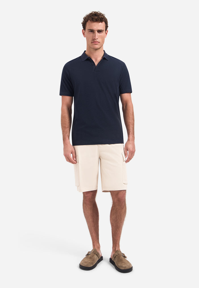 No Excess - Weave Knit SS Polo - Night