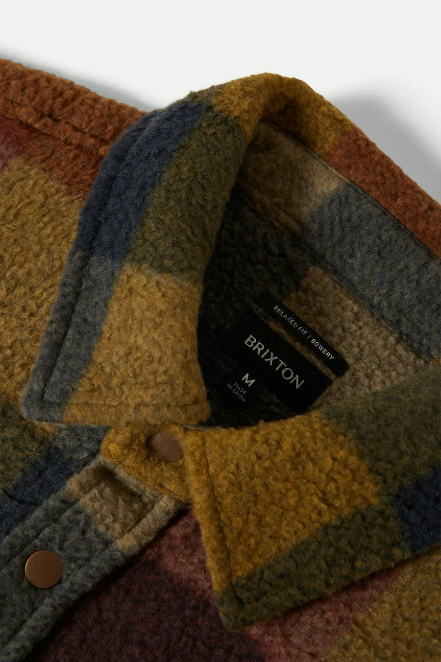 Brixton - Bowery Arctic Stretch Fleece LS Shirt - Rust/Copper Plaid