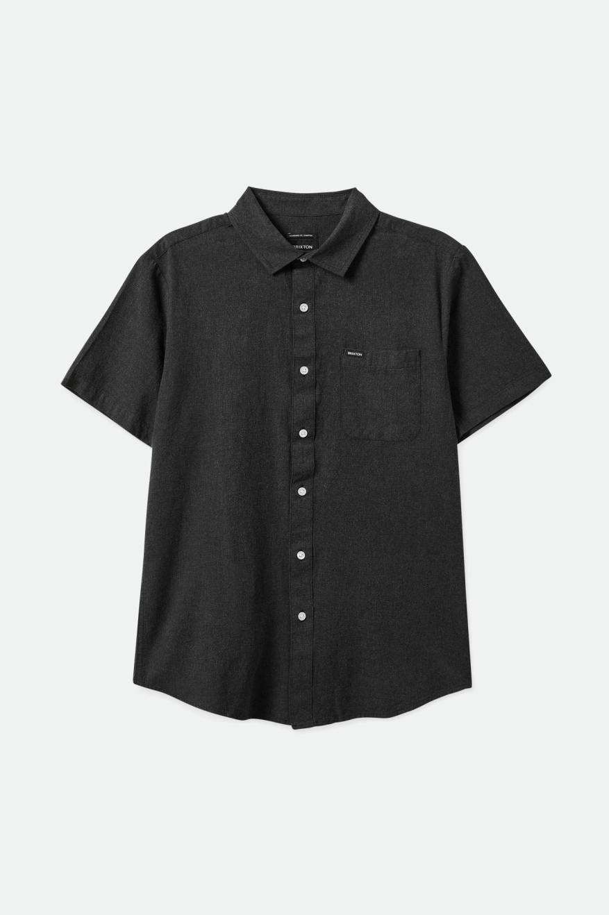 Brixton - Charter Textured Weave SS Shirt - Heather Black