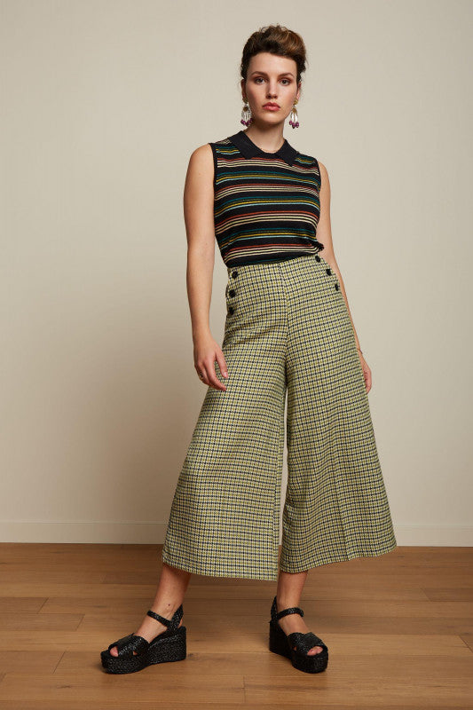 King Louie - Collar Top Riera Stripe - Black
