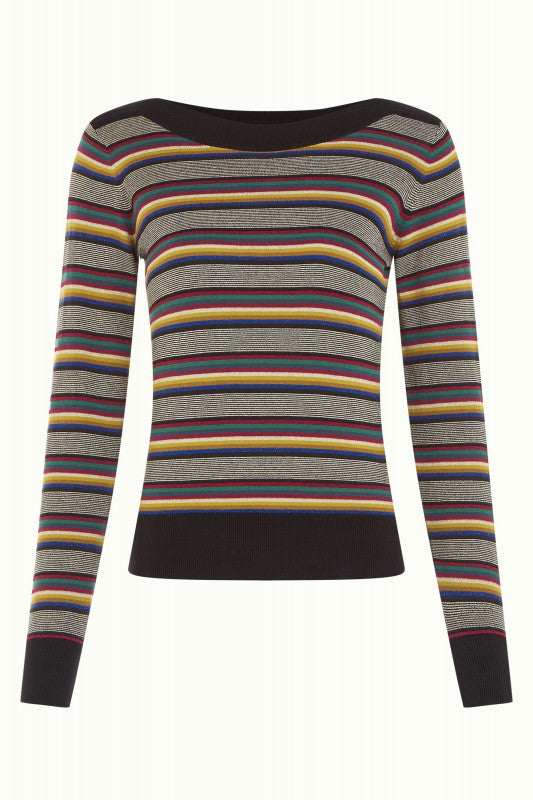 King Louie - Audrey Top Sixties Stripe - Black