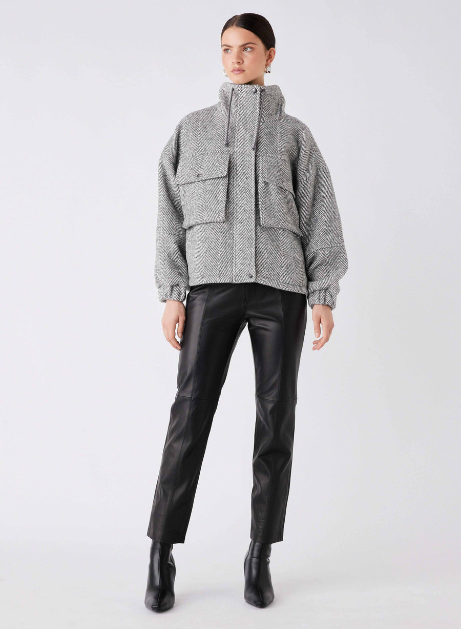 Esmaee - Weekender Jacket - Ash Chevron