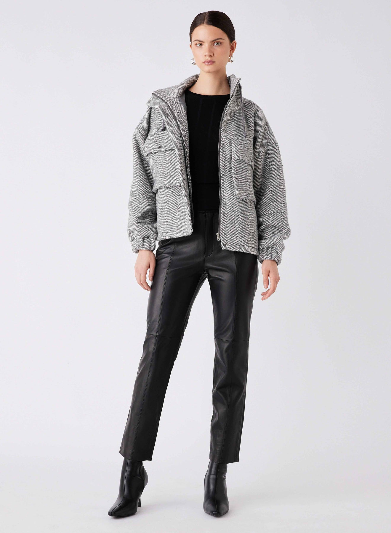 Esmaee - Weekender Jacket - Ash Chevron