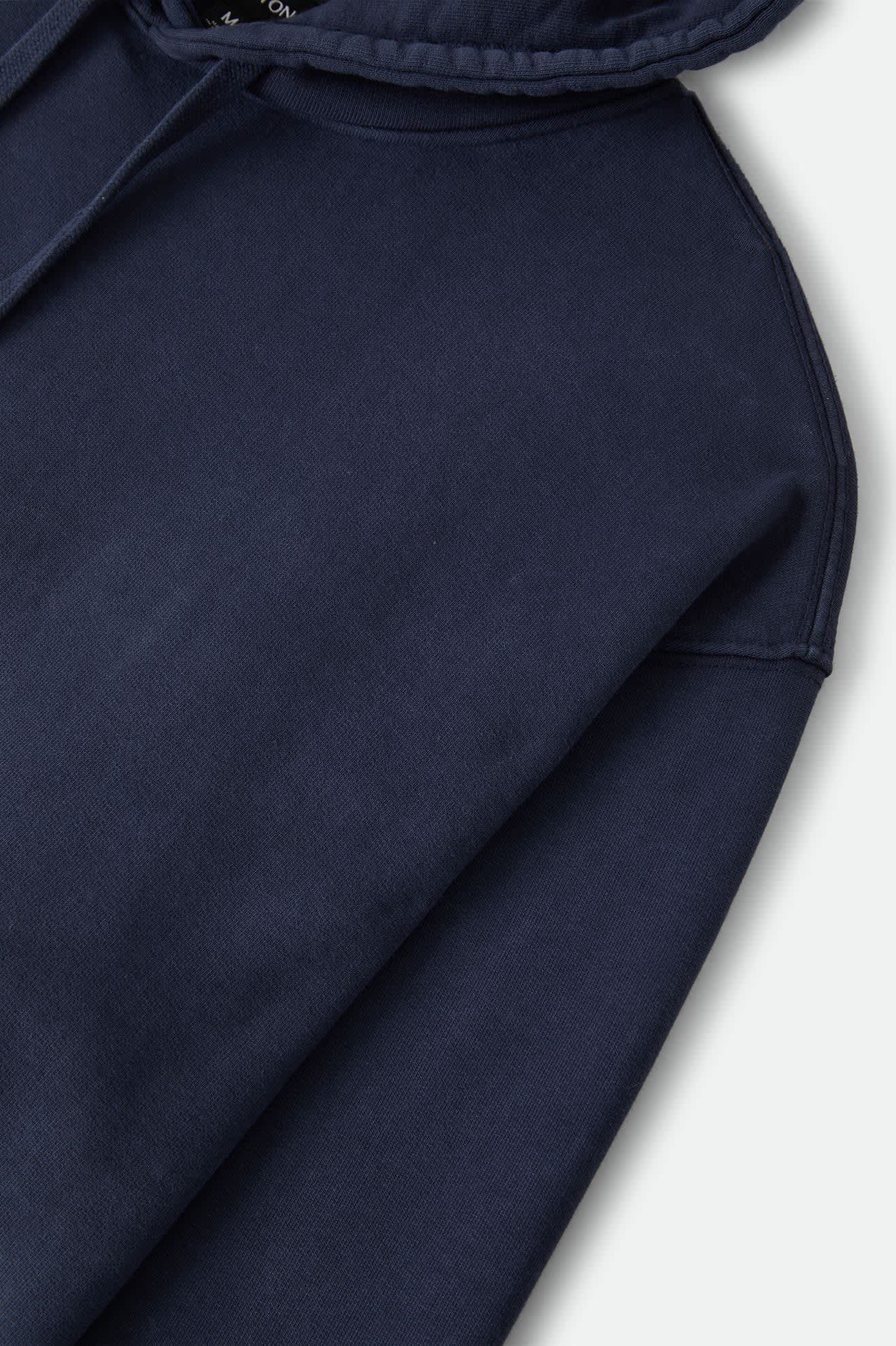 Brixton - Baseline Hood Fleece - Washed Navy Vintage Wash