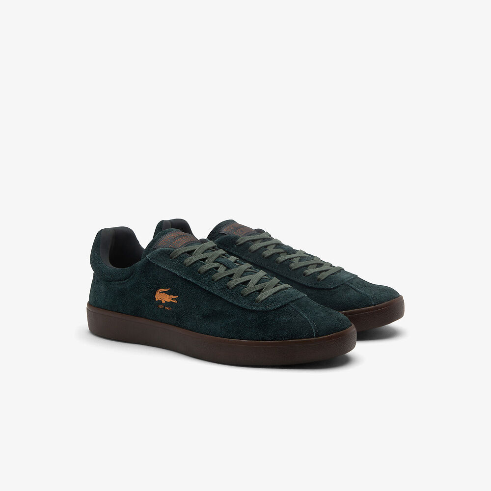 Lacoste - Baseshot Suede 224 2 SMA Sneaker - Dark Green/Dark Gum