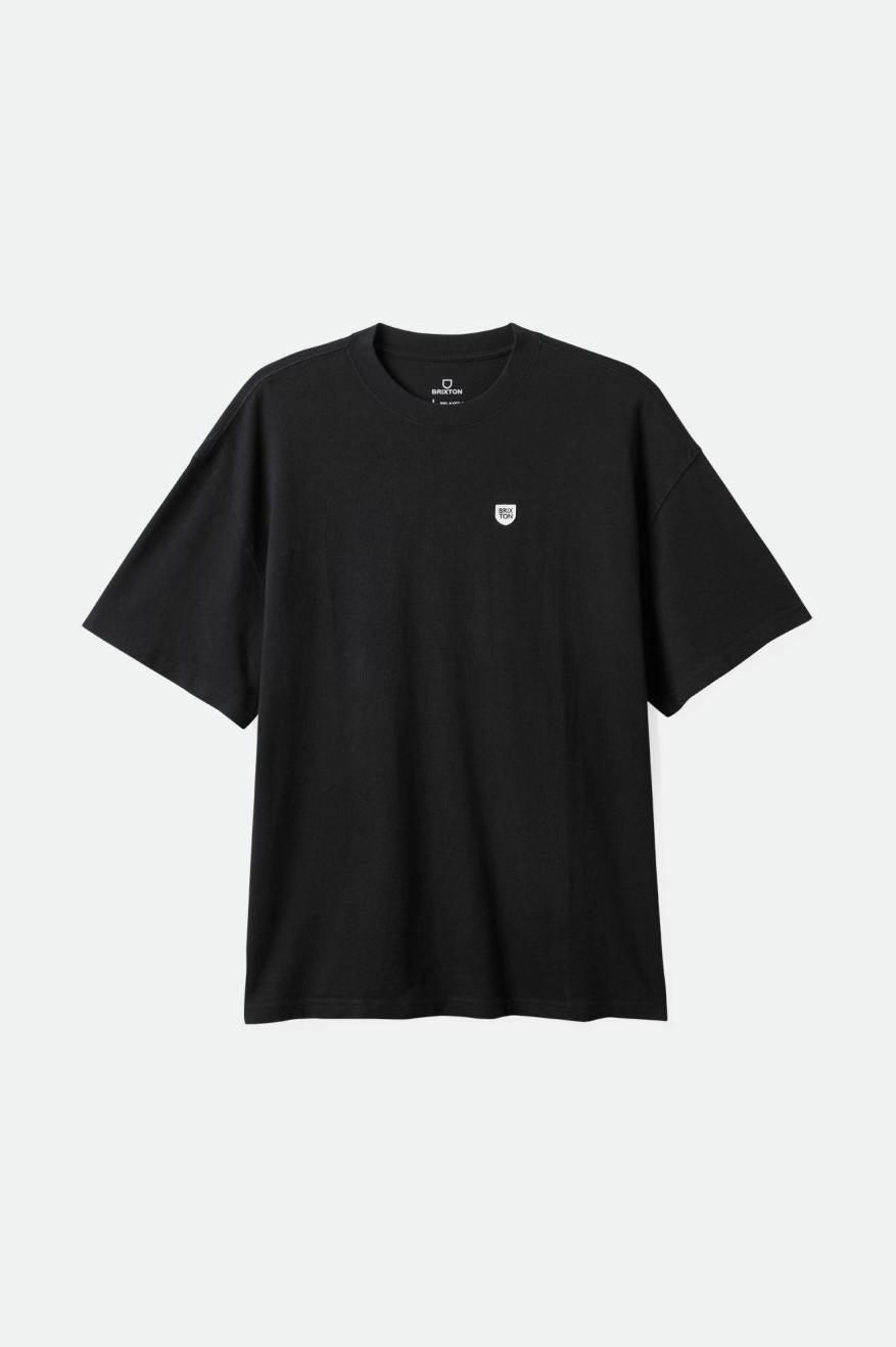 Brixton - Brxtn Shield SS Heavyweight Relaxed Tee - Black Classic Wash