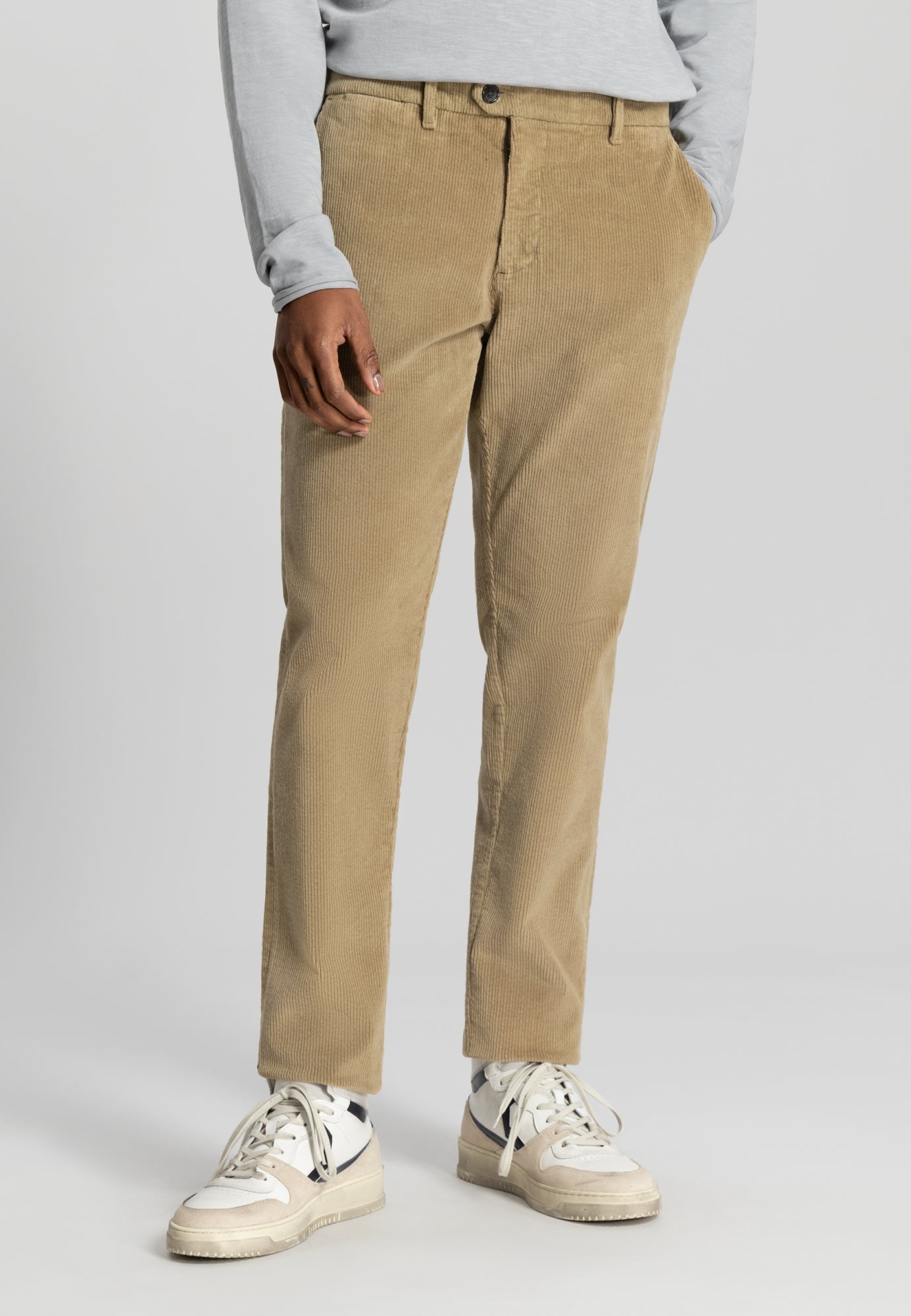 Dstrezzed - Fonda Slim Ribcord Chino - Oak