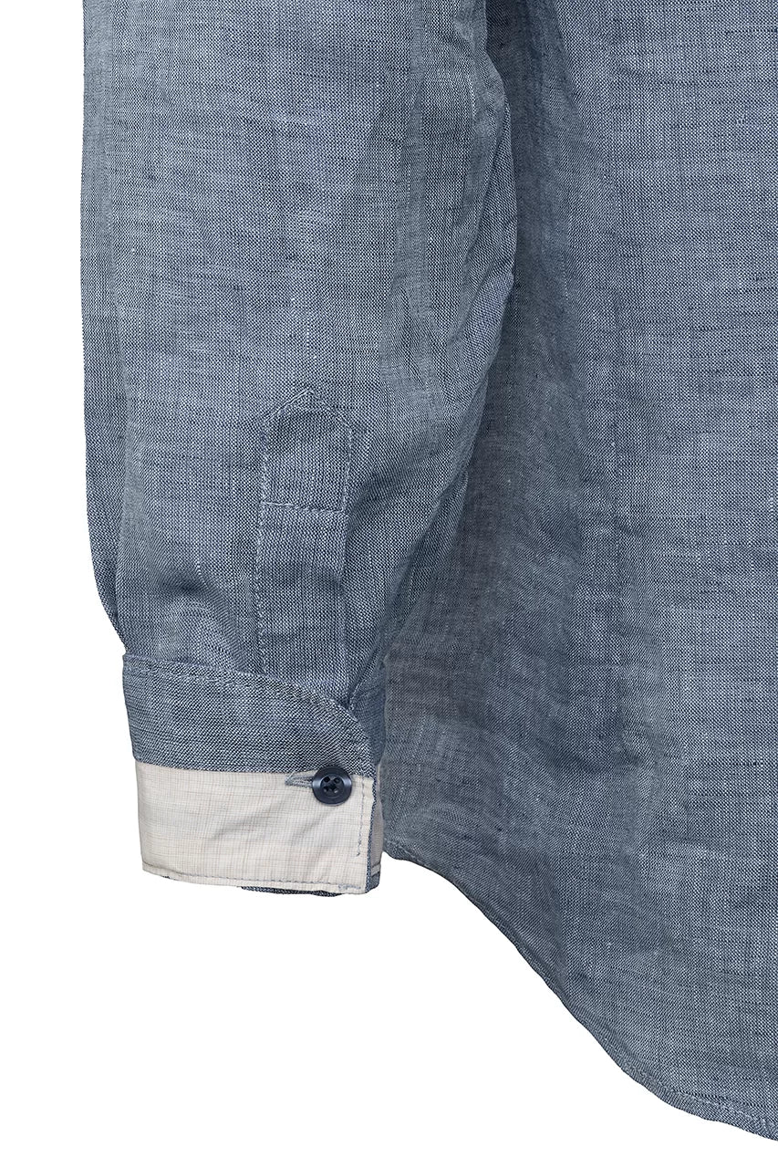 Fil Noir - Roma HBD Shirt - Indigo Linen