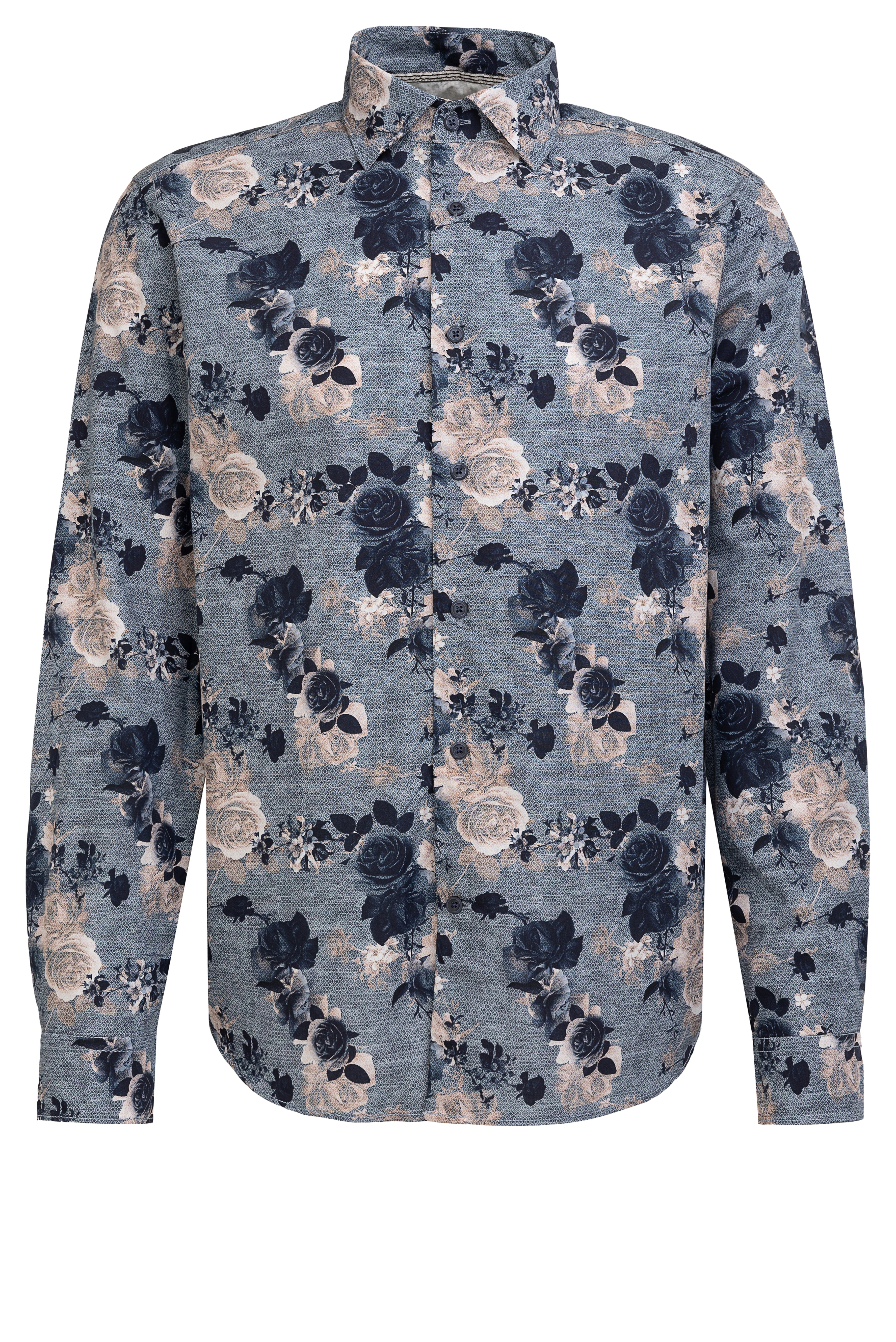 Fil Noir - Treviso HBD Shirt - Nightblue Roses