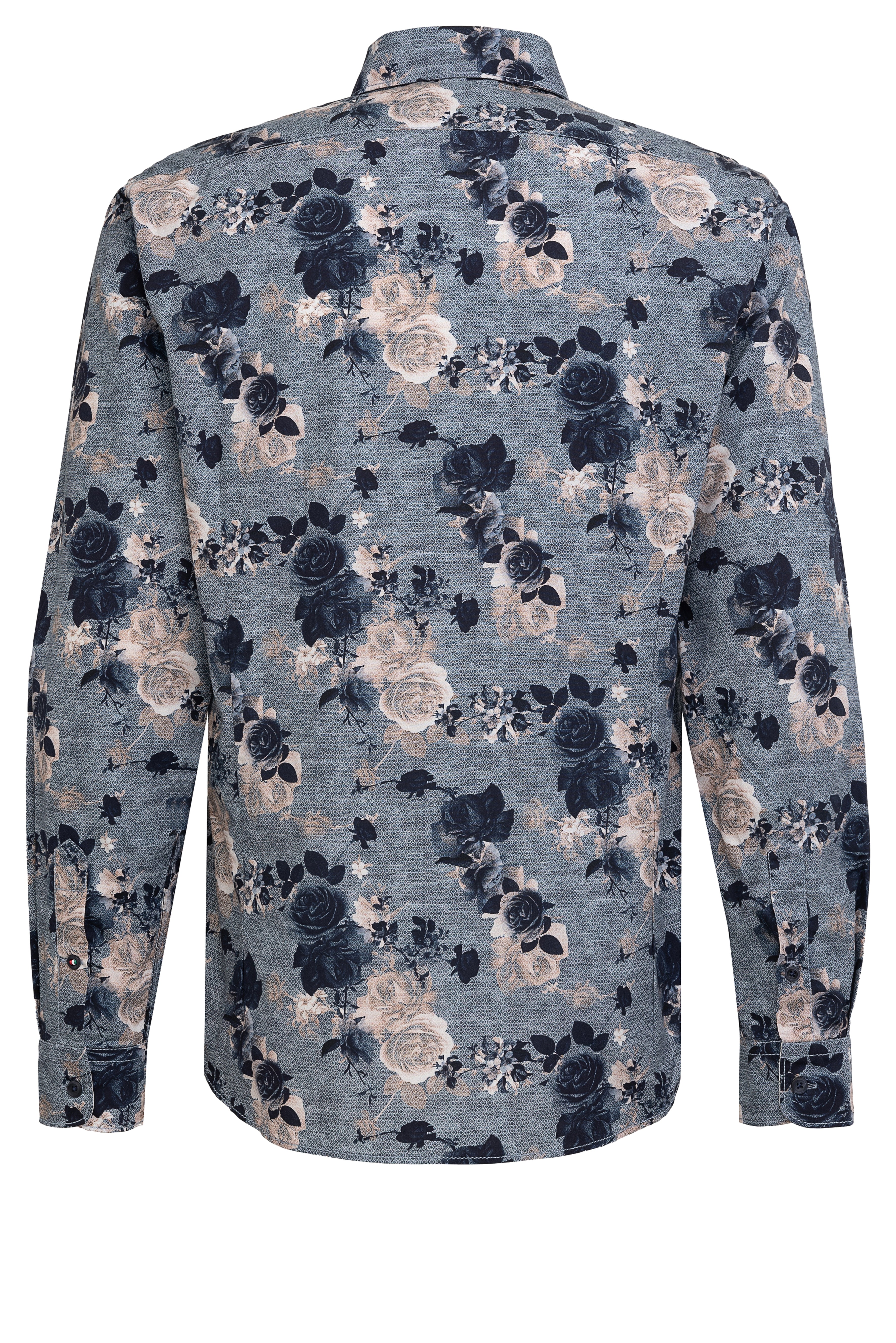 Fil Noir - Treviso HBD Shirt - Nightblue Roses