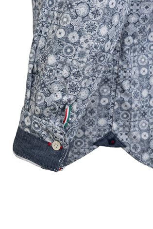 Fil Noir - Giuseppe HBD Shirt - Blue Tile