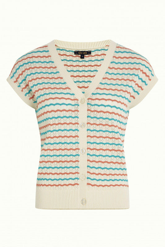 King Louie - Cardi V Top Florio - Cream