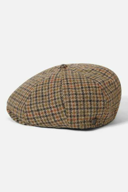 Brixton - Brood Snap Cap - Oatmeal/Charcoal Houndstooth