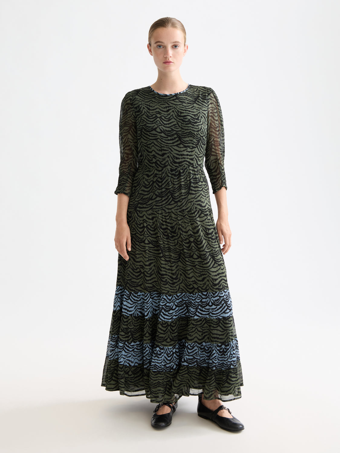 Maison Scotch - Maxi Dress - Ikat Feather Blue