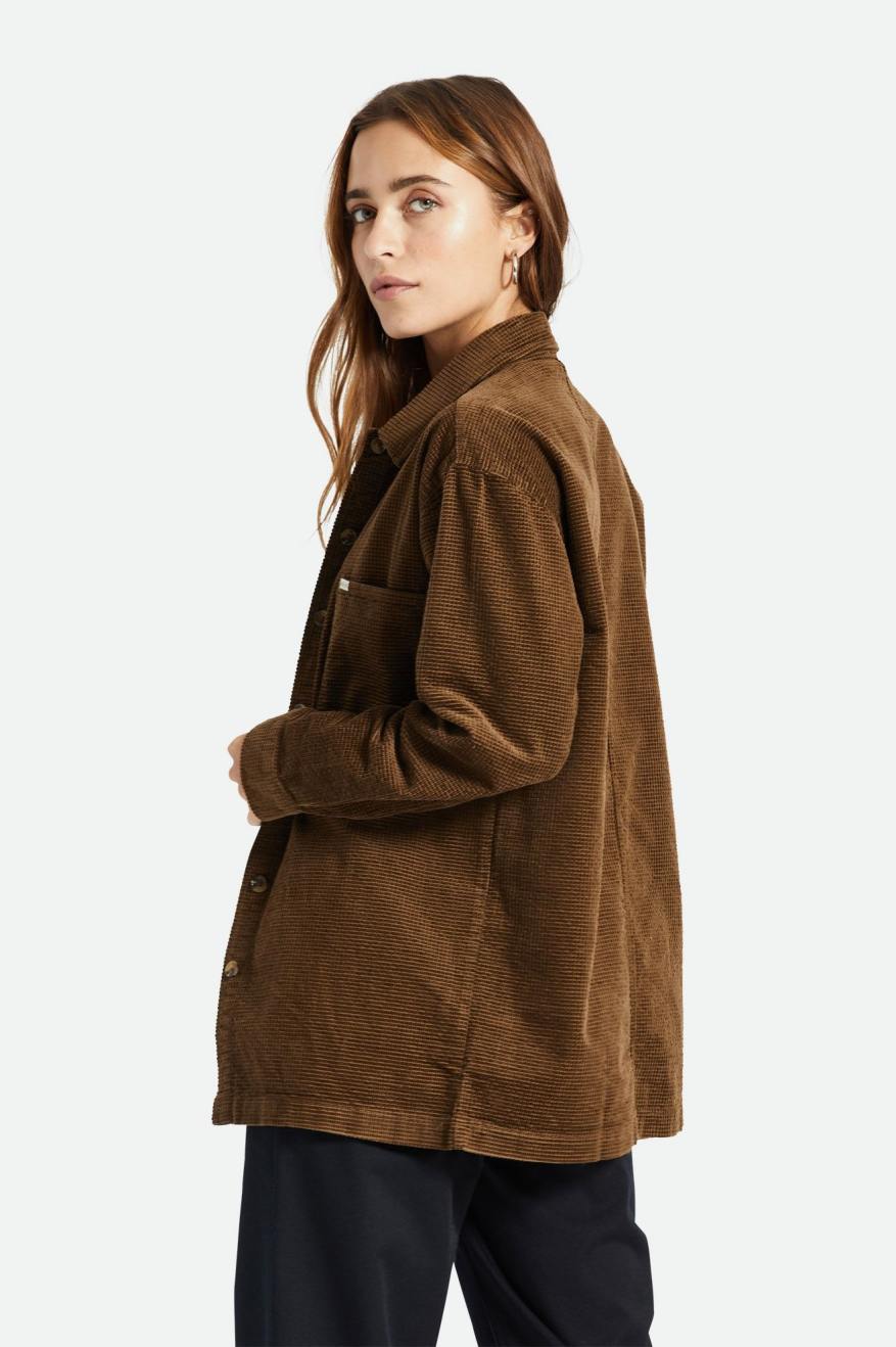 Brixton - Dundee Corduroy Overshirt - Desert Palm
