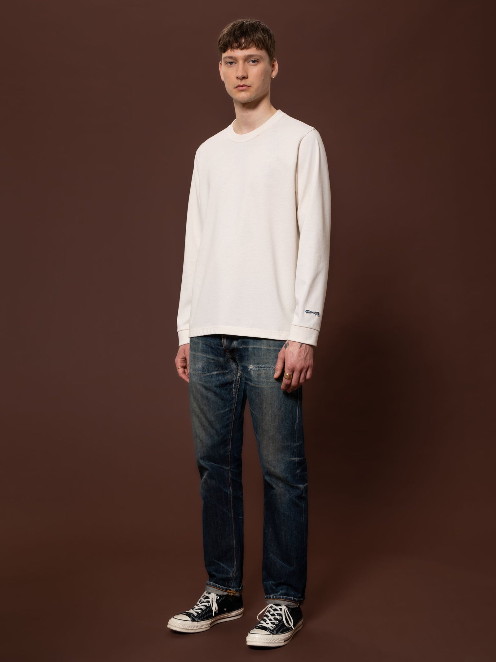 Nudie - Rebirth LS Tee - Offwhite
