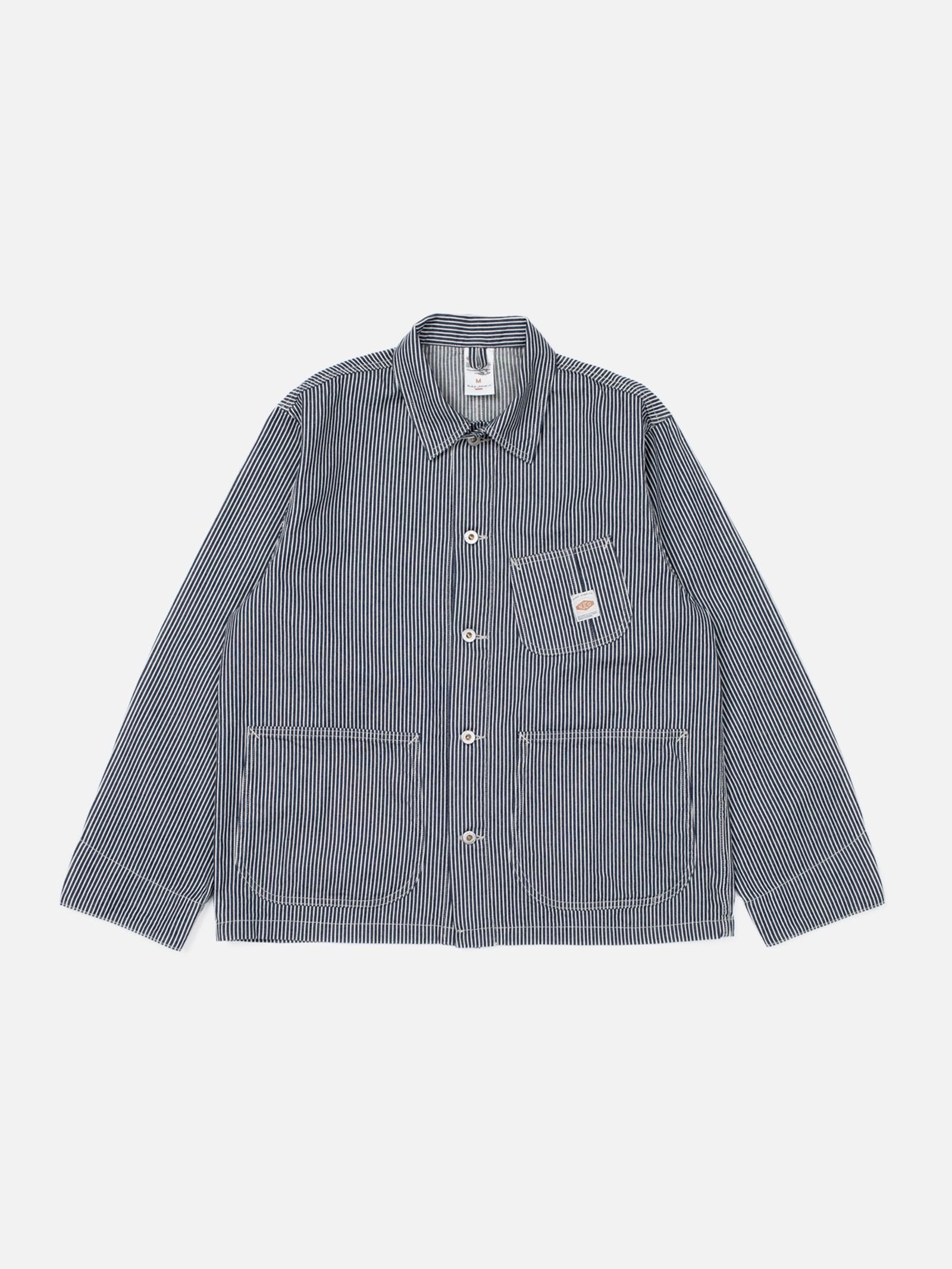 Nudie - Howie Hickory Chore Jacket - Blue/Offwhite