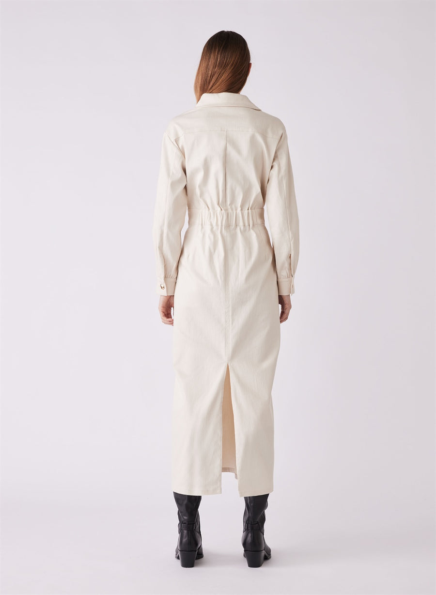 Esmaee - Uptown Midi Dress - Bone