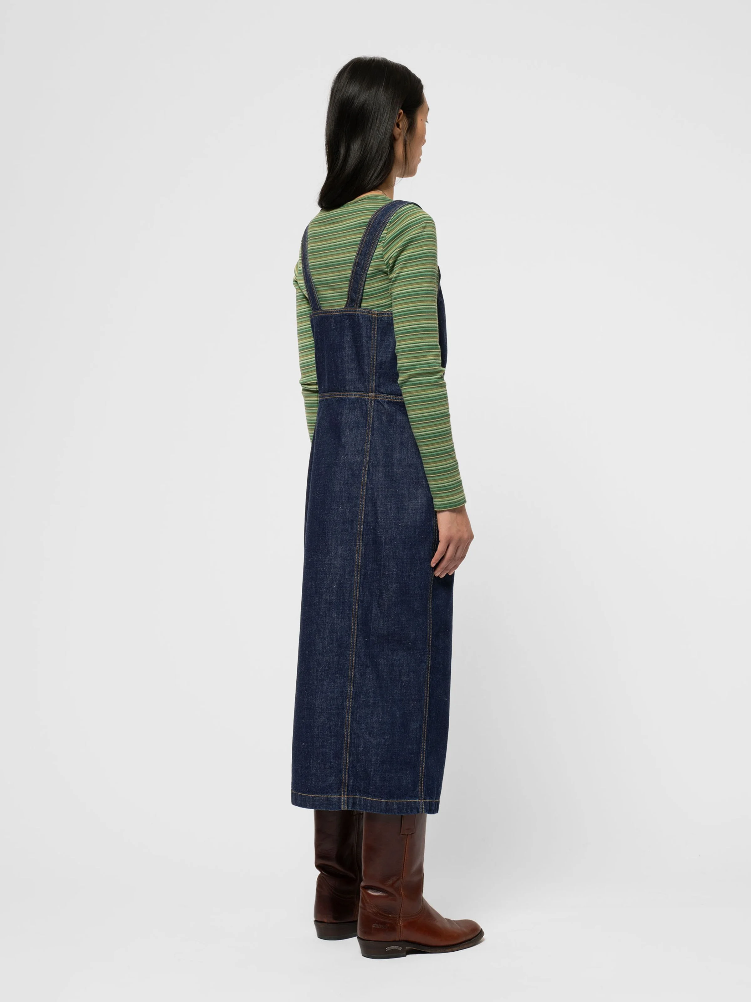 Nudie - Mona Denim Dress 40s Redcast - Dark Blue