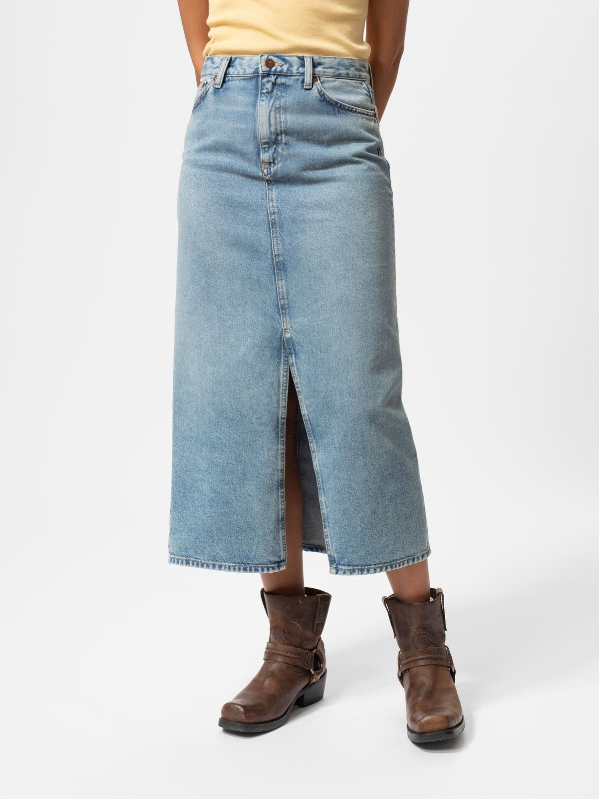 Nudie - Anna Denim Skirt Desert - Light Blue