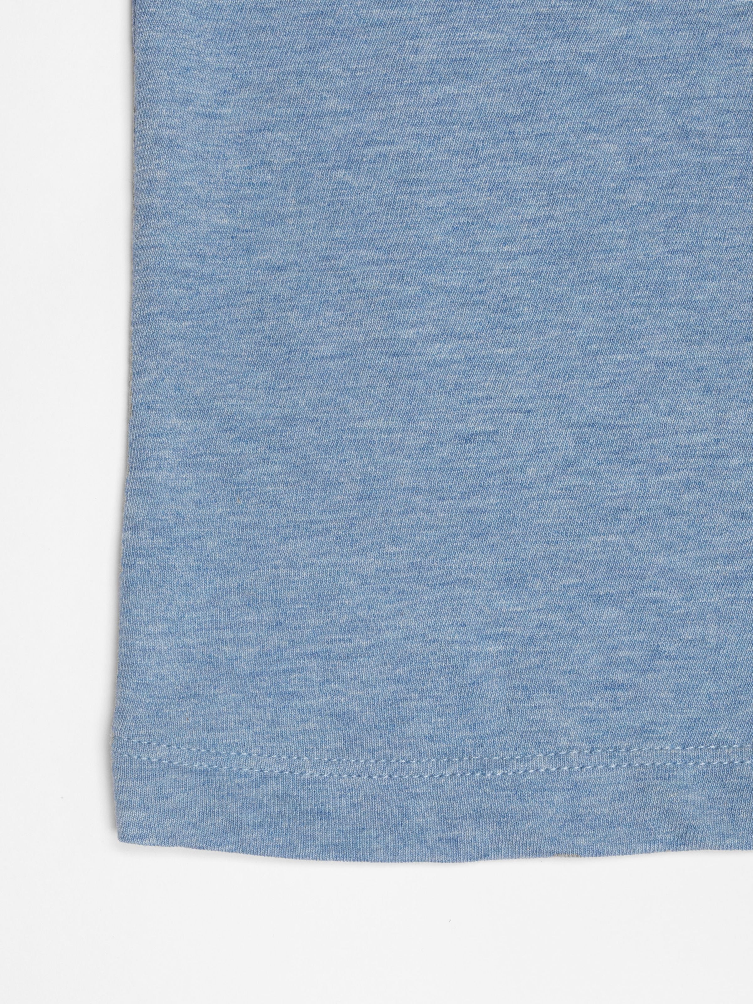 Nudie - Eve 6-66 Ringer Tee - Bluemelange
