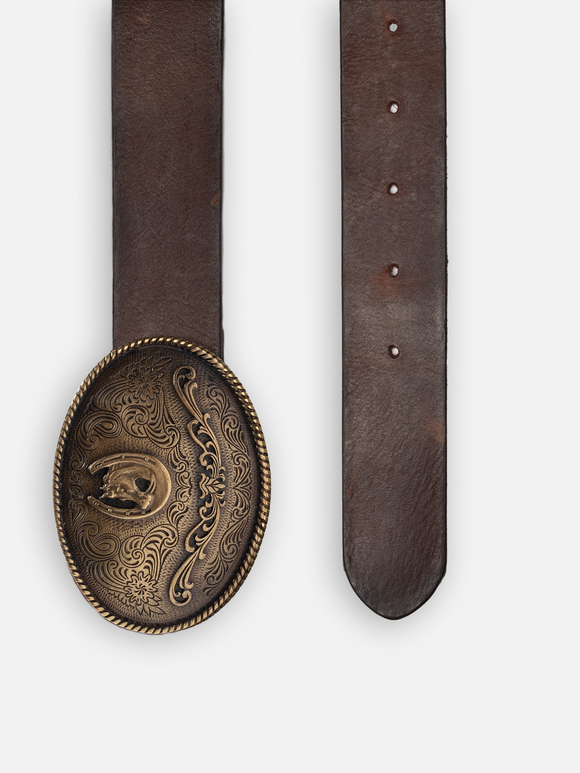 Nudie - Western Buckle Belt - Dark Brown
