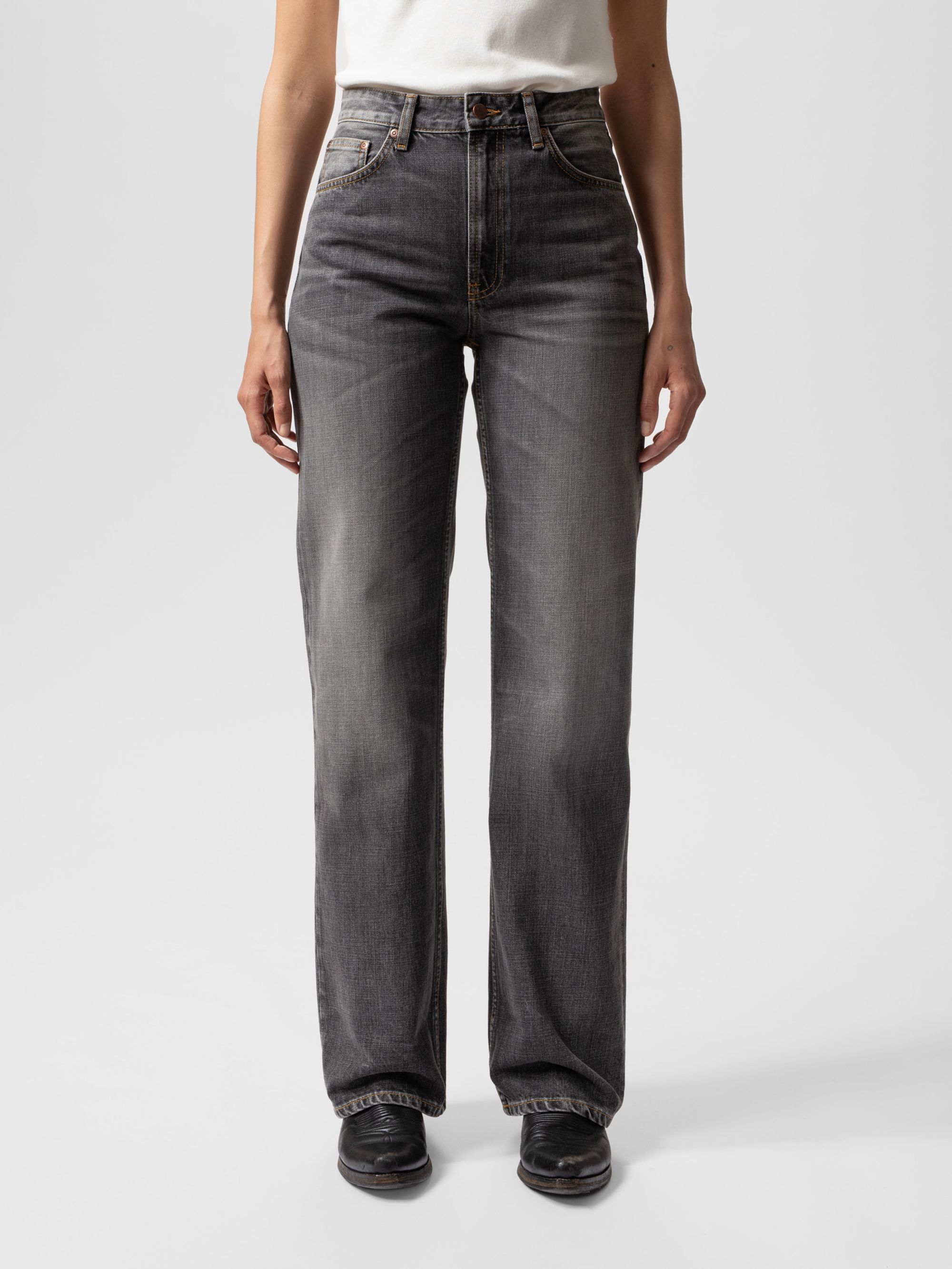 Nudie - Clean Eileen Jean - Grey Crosshatch