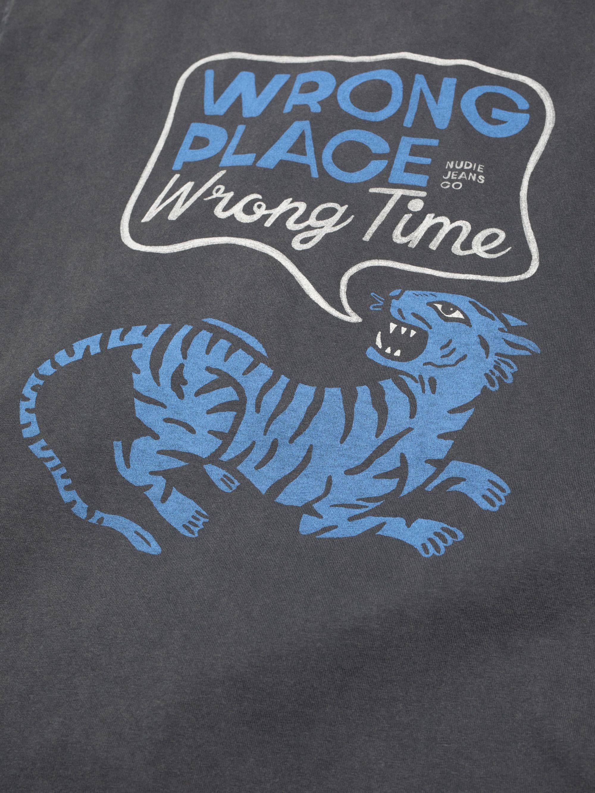 Nudie - Roy Wrong Place Tee - Antracite