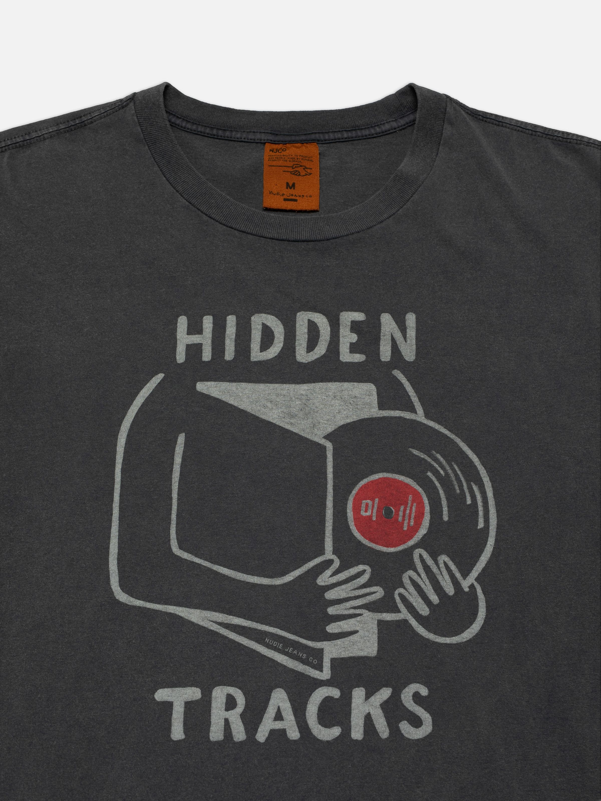 Nudie - Roy Hidden Track Tee - Antracite