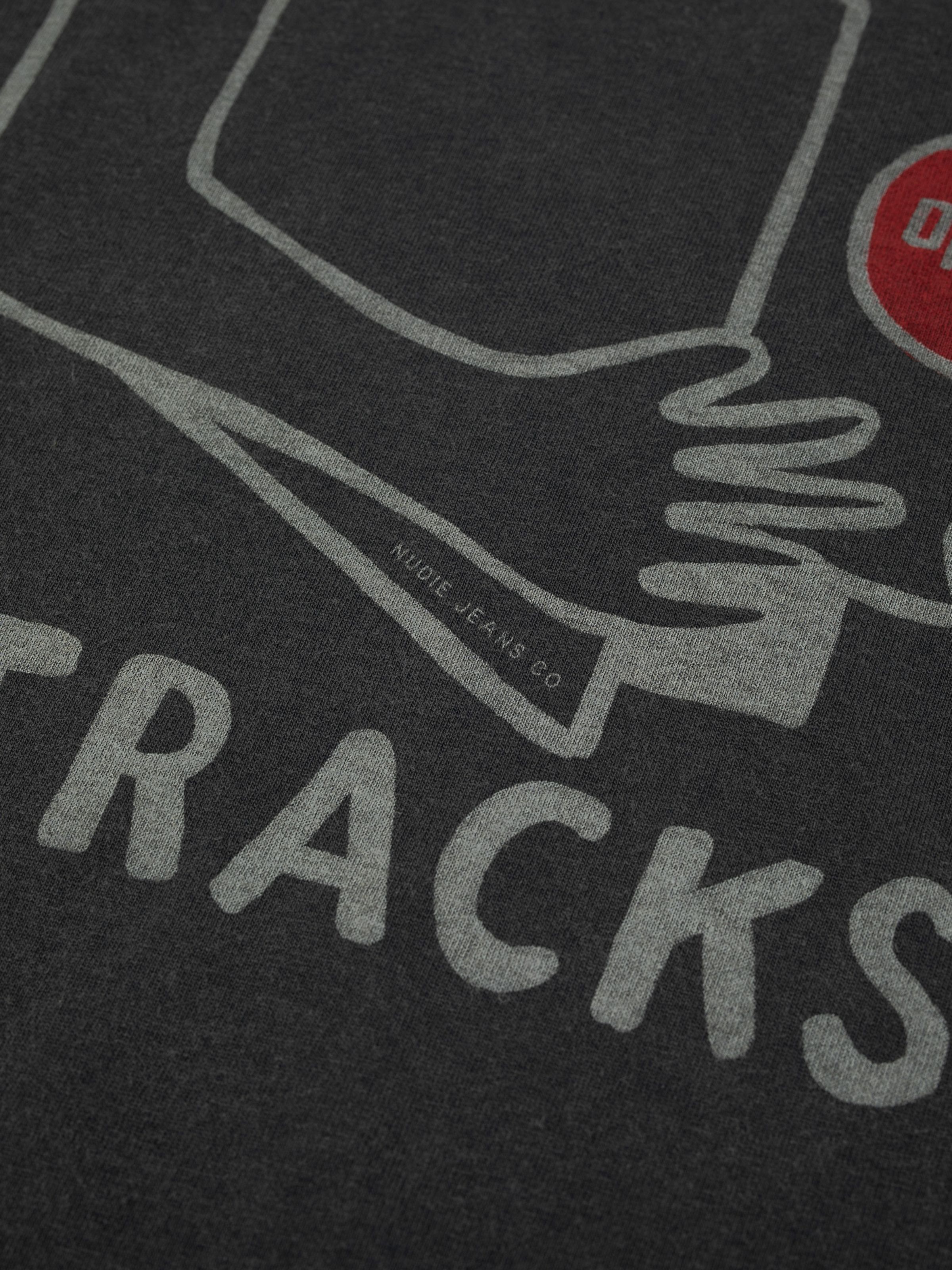 Nudie - Roy Hidden Track Tee - Antracite