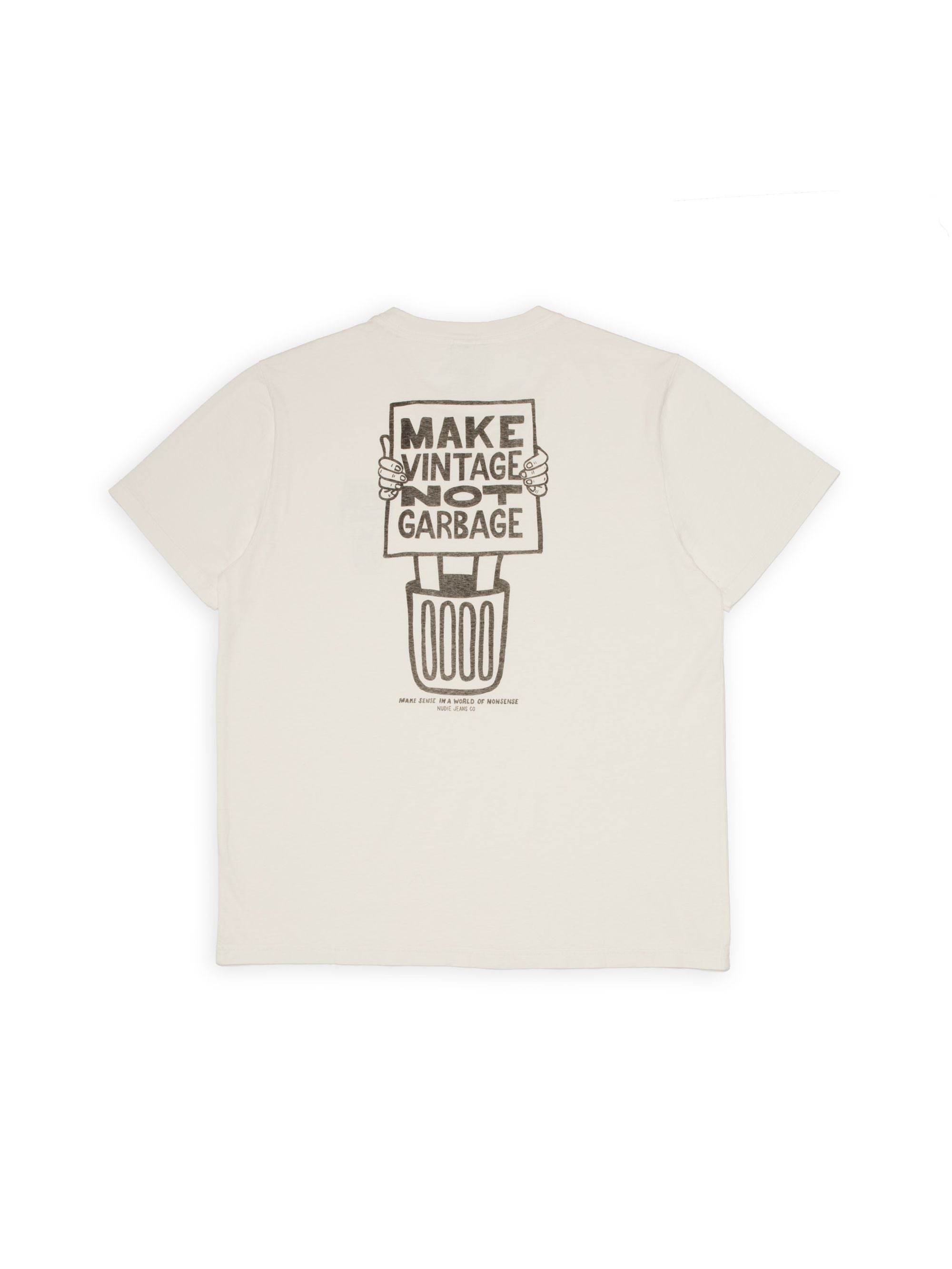 Nudie - Roy Garbage Tee - Chalk White
