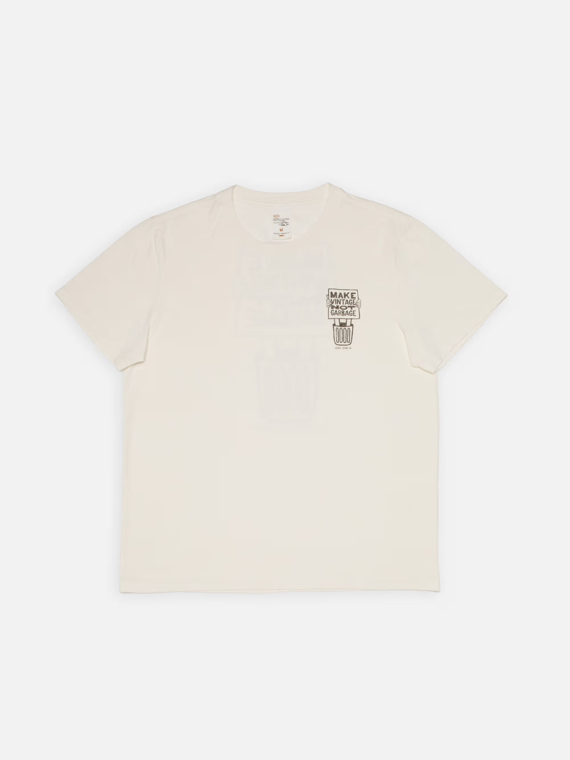 Nudie - Roy Garbage Tee - Chalk White