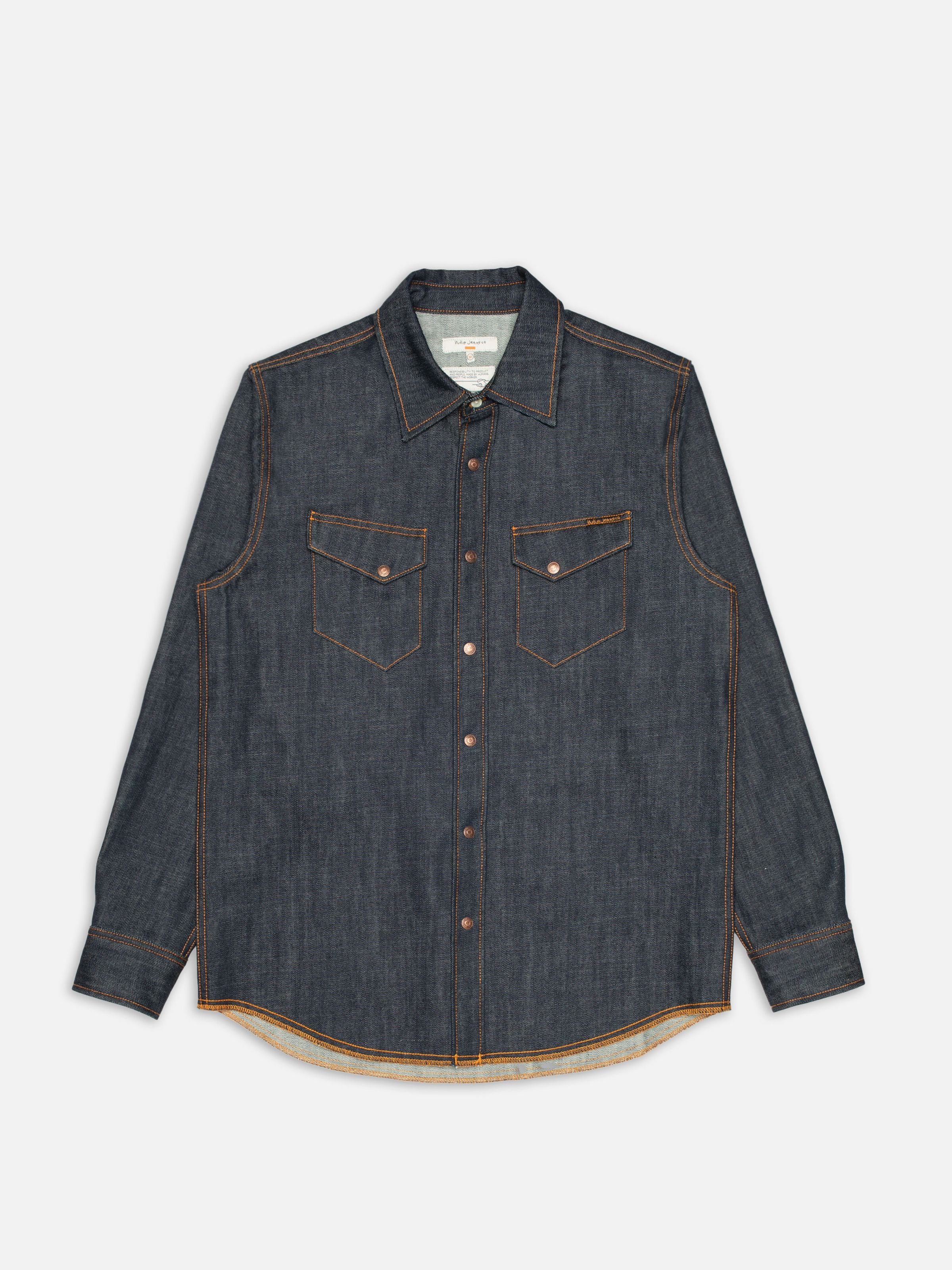 Nudie - Gunnar Denim Shirt - Dry Streaky