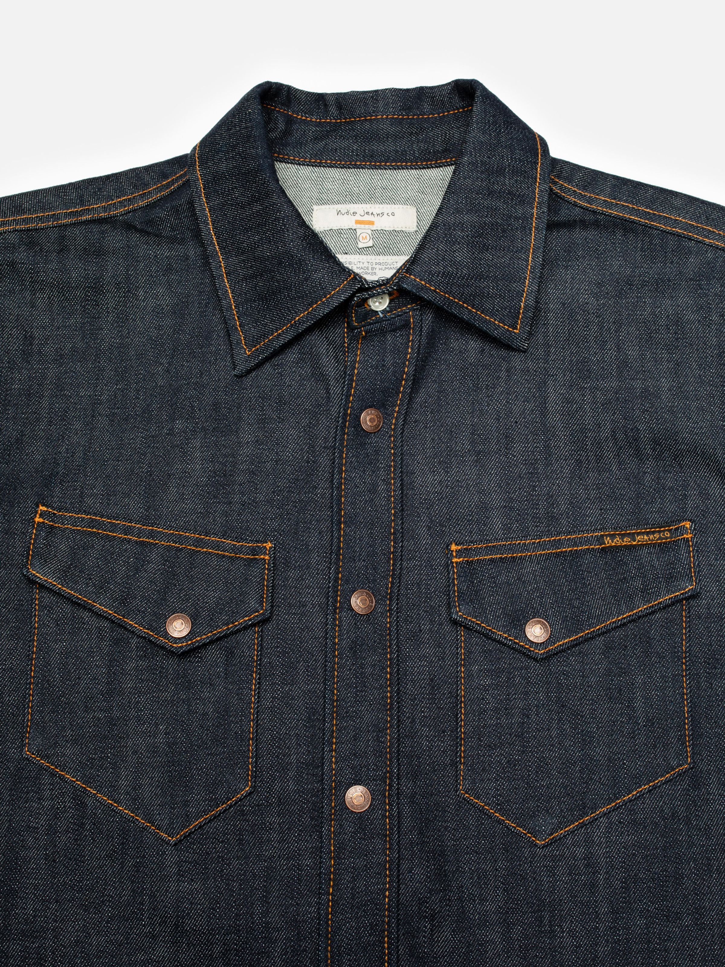 Nudie - Gunnar Denim Shirt - Dry Streaky