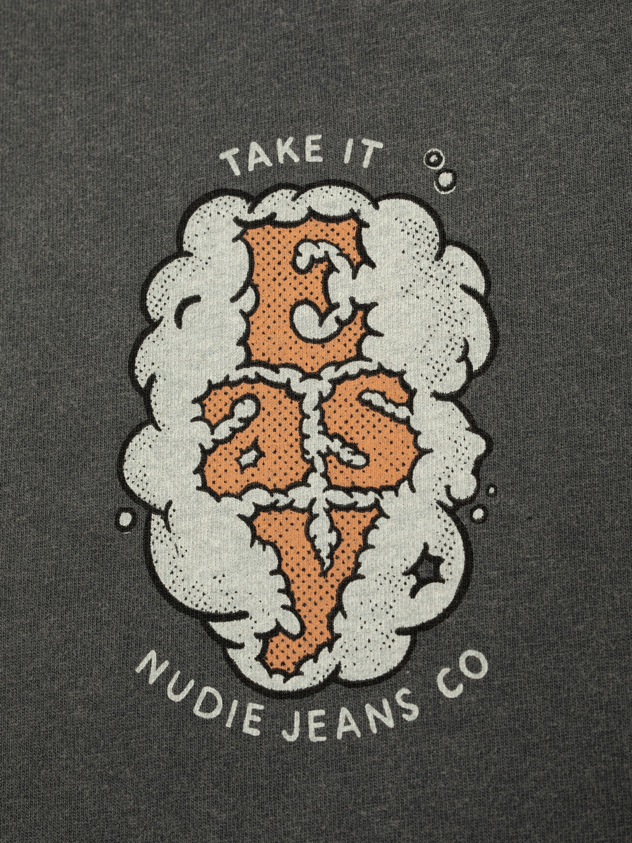 Nudie - Roy Easy Cloud Tee - Antracite