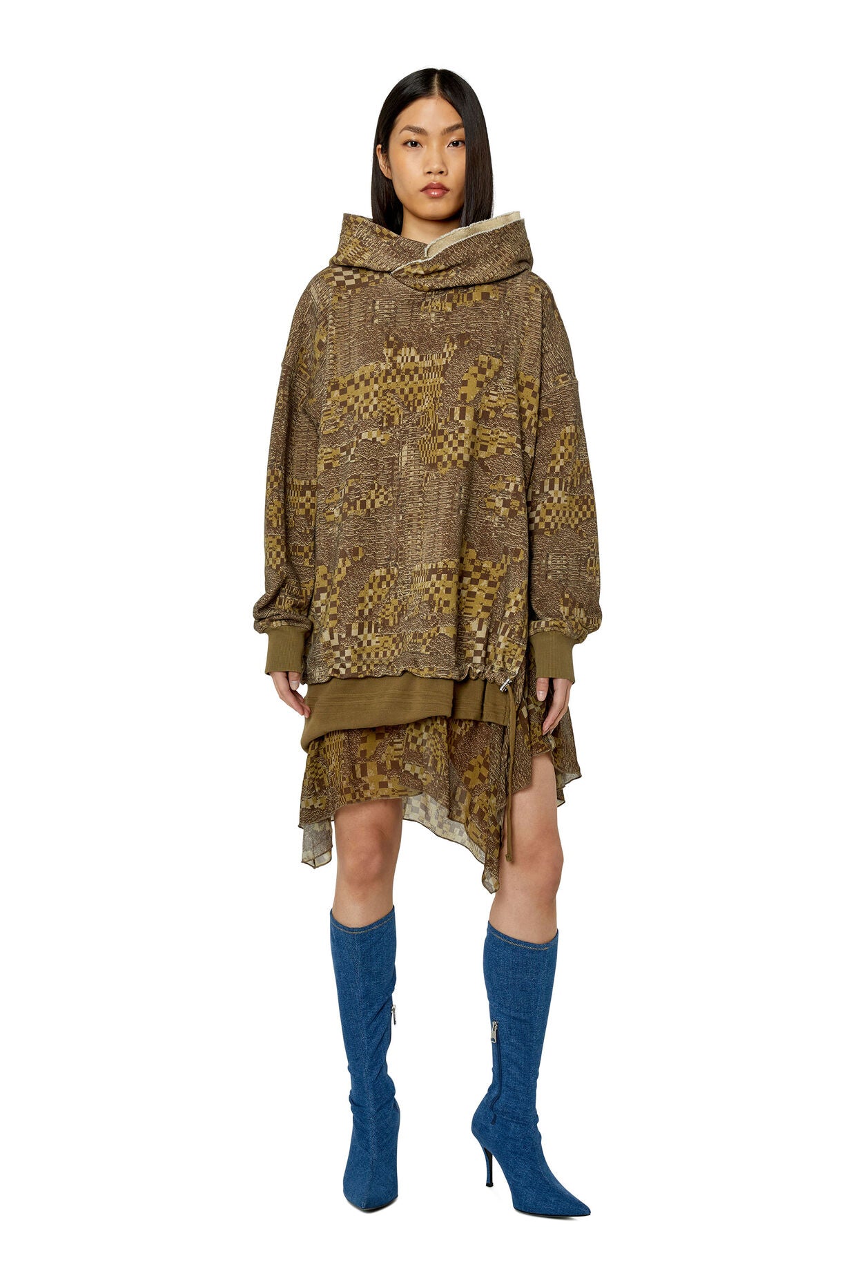 Diesel - D-Rolly-Hood Dress - Military Green