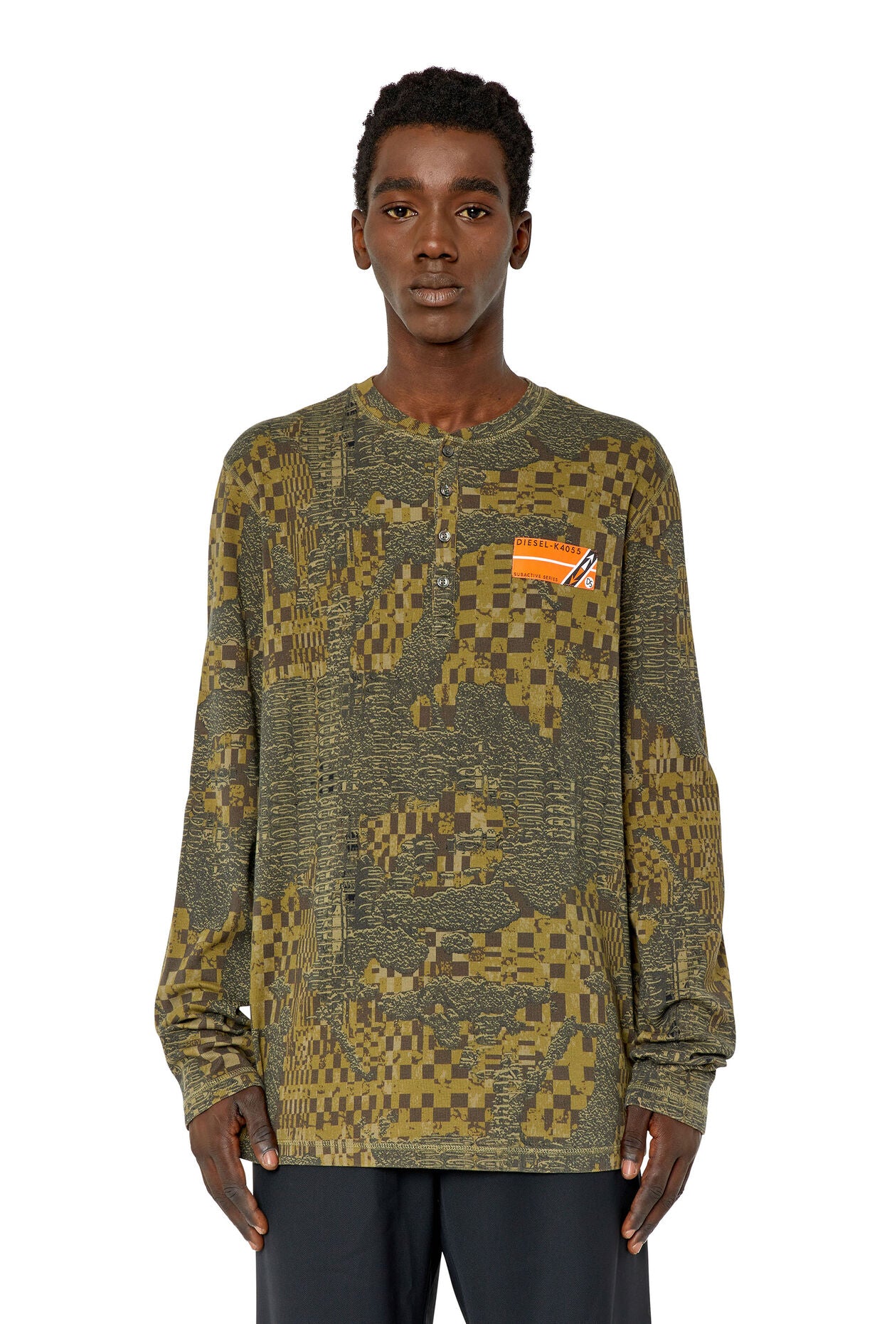 Diesel - T-Juser-G1 LS T-Shirt - Military Green