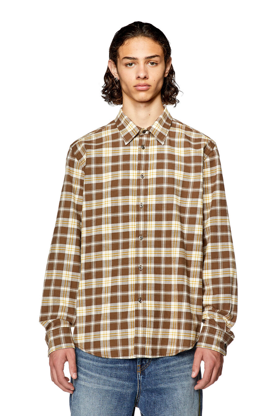 Diesel - S-Umbe-Check-NW Shirt - Brown/Beige